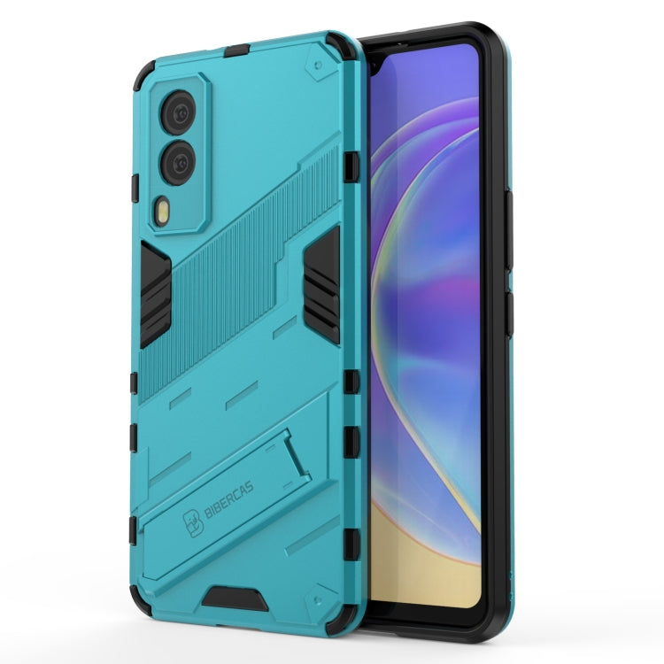 For vivo V21e 5G Punk Armor 2 in 1 PC + TPU Shockproof Case with Invisible Holder
