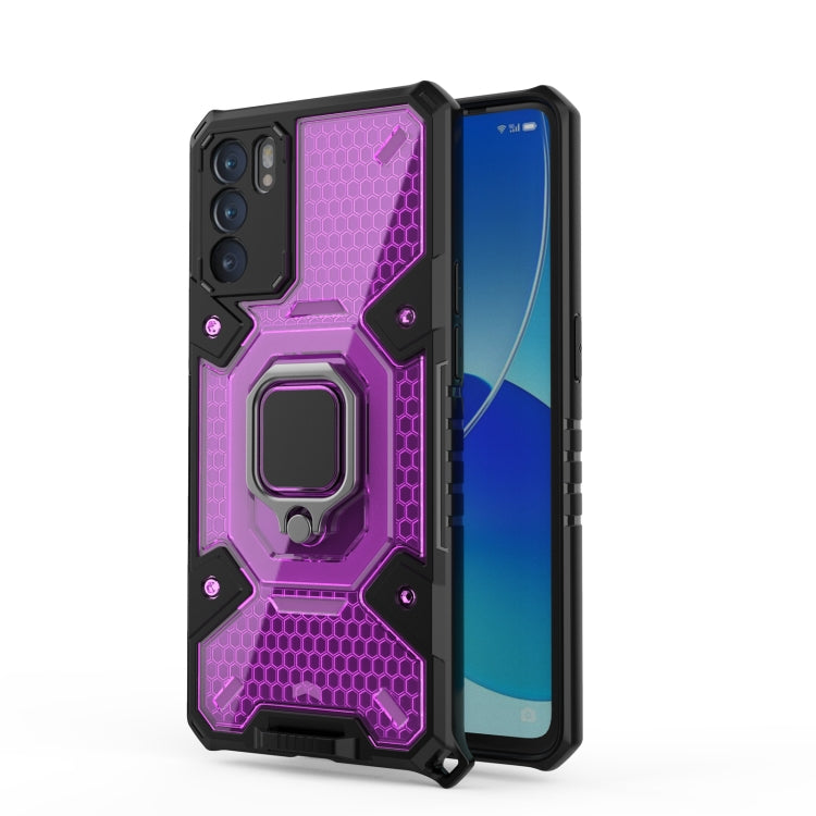 For OPPO Reno6 Space PC + TPU Ring Holder Protective Case
