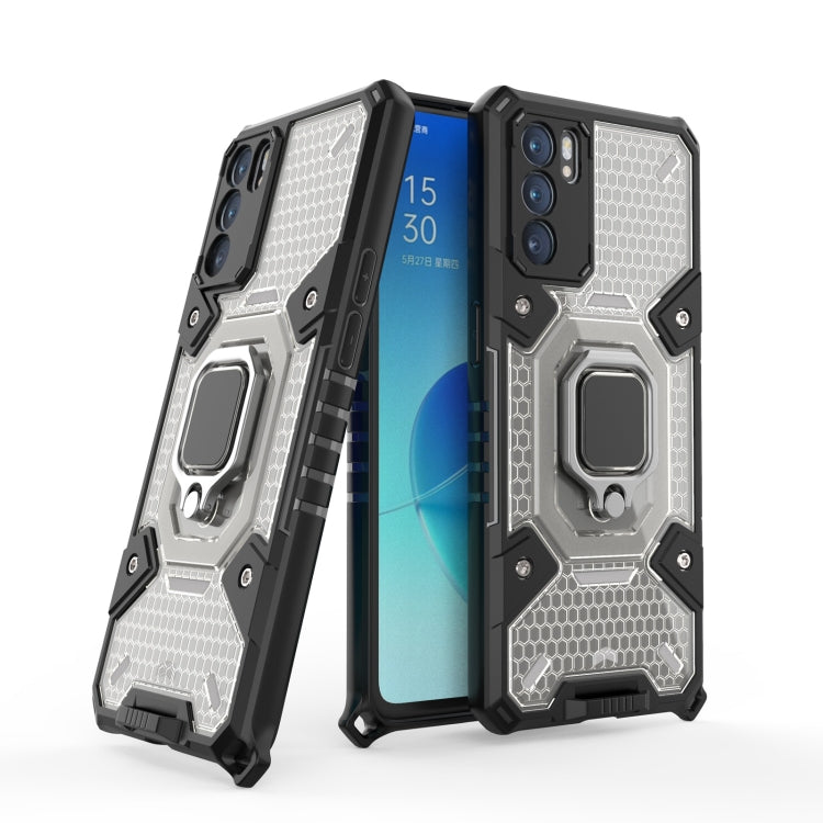 For OPPO Reno6 Space PC + TPU Ring Holder Protective Case