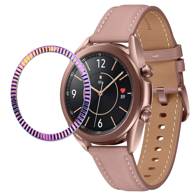 For Samsung Galaxy Watch 3 41mm Smart Watch Wave Texture Bezel Ring
