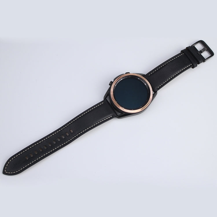 For Samsung Galaxy Watch 3 45mm Smart Watch Wave Texture Bezel Ring