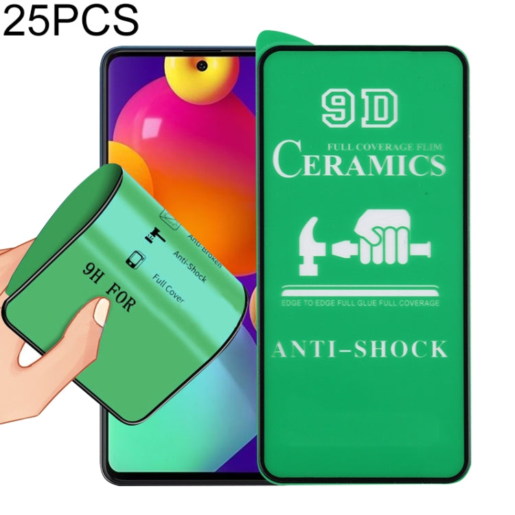 For Samsung Galaxy M62 25 PCS 9D Full Screen Full Glue Ceramic Film