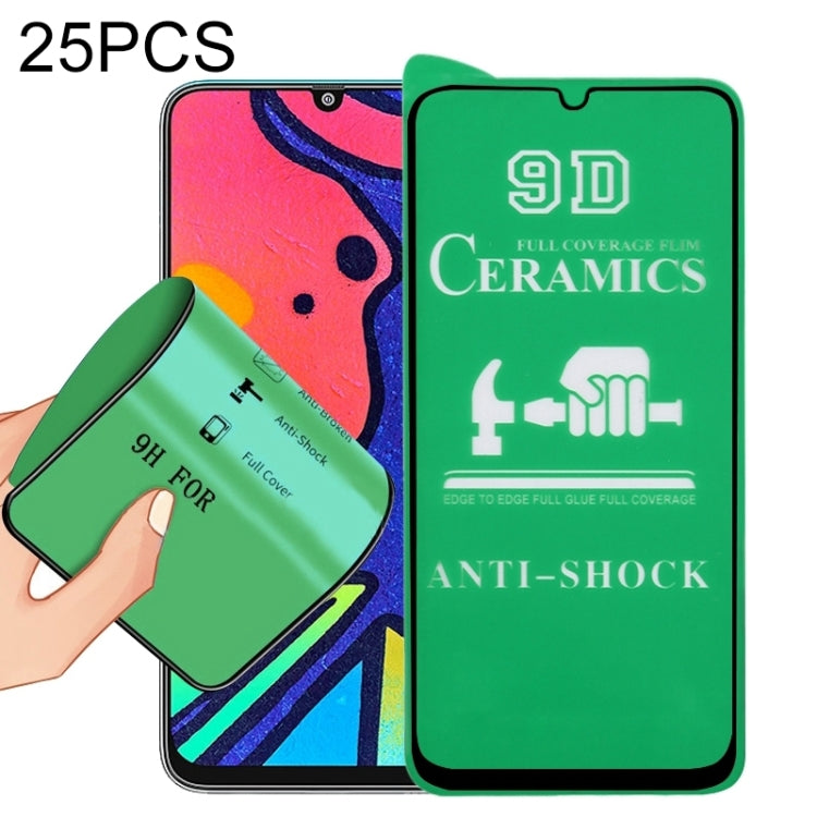 For Samsung Galaxy F41 25 PCS 9D Full Screen Full Glue Ceramic Film