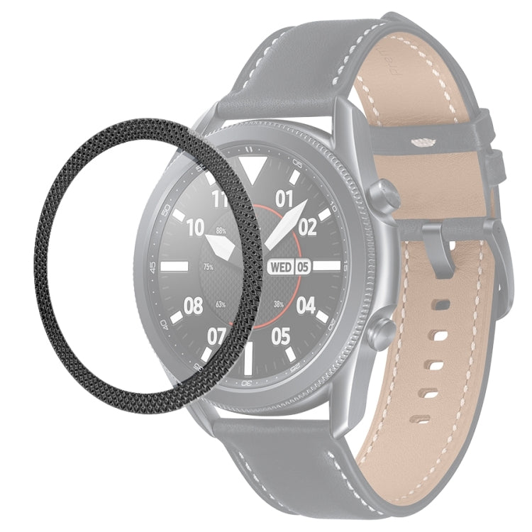 For Samsung Galaxy Watch 3 41mm Smart Watch Rhombus Texture Bezel Ring