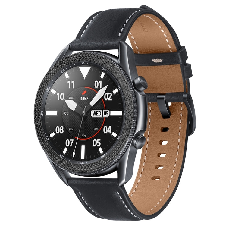 For Samsung Galaxy Watch 3 41mm Smart Watch Rhombus Texture Bezel Ring