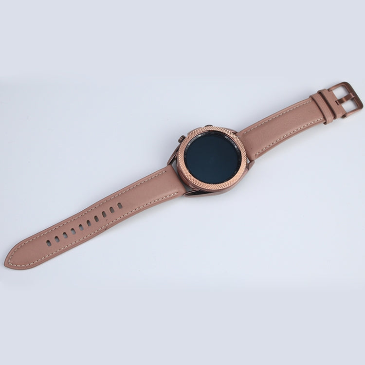 For Samsung Galaxy Watch 3 45mm Smart Watch Rhombus Texture Bezel Ring