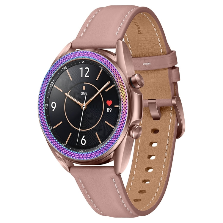 For Samsung Galaxy Watch 3 45mm Smart Watch Rhombus Texture Bezel Ring