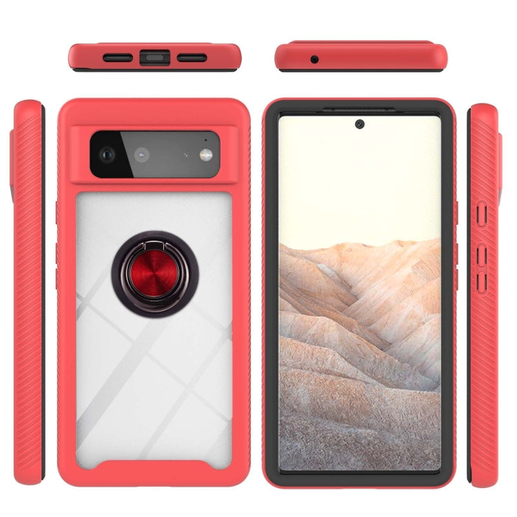 For Google Pixel 6 Starry Sky Solid Color Series Shockproof PC + TPU Protective Case with Ring Holder & Magnetic Function