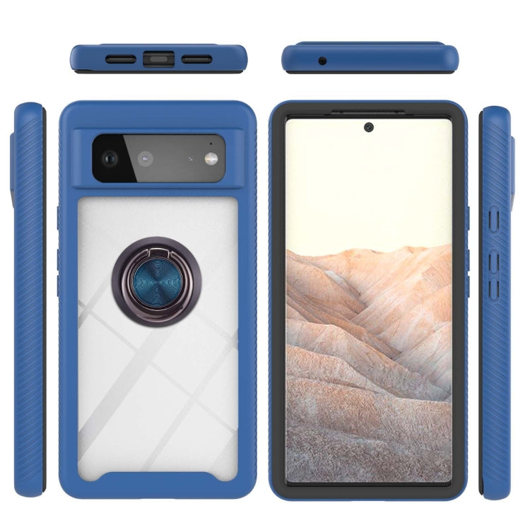 For Google Pixel 6 Starry Sky Solid Color Series Shockproof PC + TPU Protective Case with Ring Holder & Magnetic Function