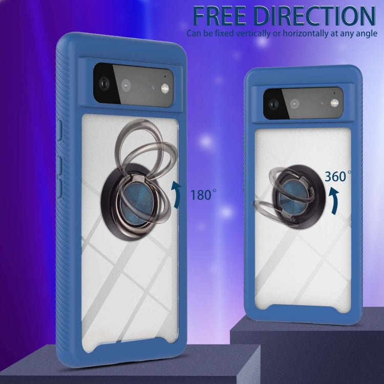 For Google Pixel 6 Starry Sky Solid Color Series Shockproof PC + TPU Protective Case with Ring Holder & Magnetic Function