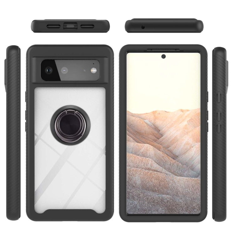 For Google Pixel 6 Starry Sky Solid Color Series Shockproof PC + TPU Protective Case with Ring Holder & Magnetic Function