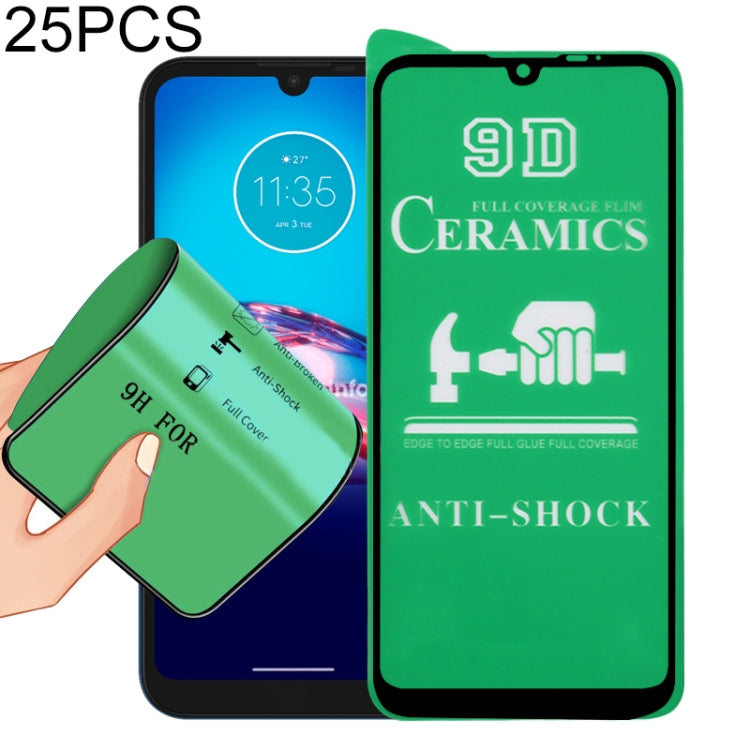 For Motorola Moto E 2020 25 PCS 9D Full Screen Full Glue Ceramic Film