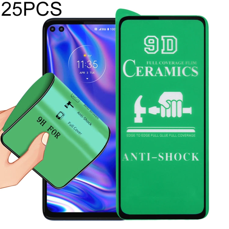 For Motorola One 5G 25 PCS 9D Full Screen Full Glue Ceramic Film