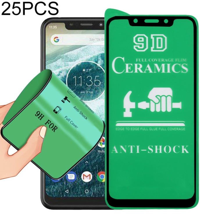 For Motorola One / P30 Play 25 PCS 9D Full Screen Full Glue Ceramic Film