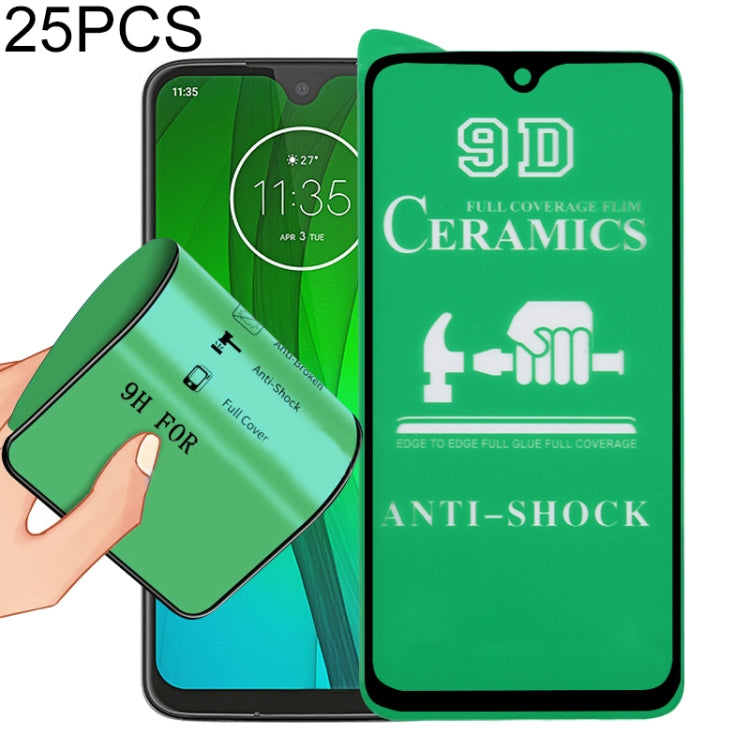For Motorola Moto G7 25 PCS 9D Full Screen Full Glue Ceramic Film