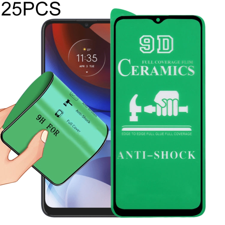 For Motorola Moto E7 Power / E7i Power 25 PCS 9D Full Screen Full Glue Ceramic Film