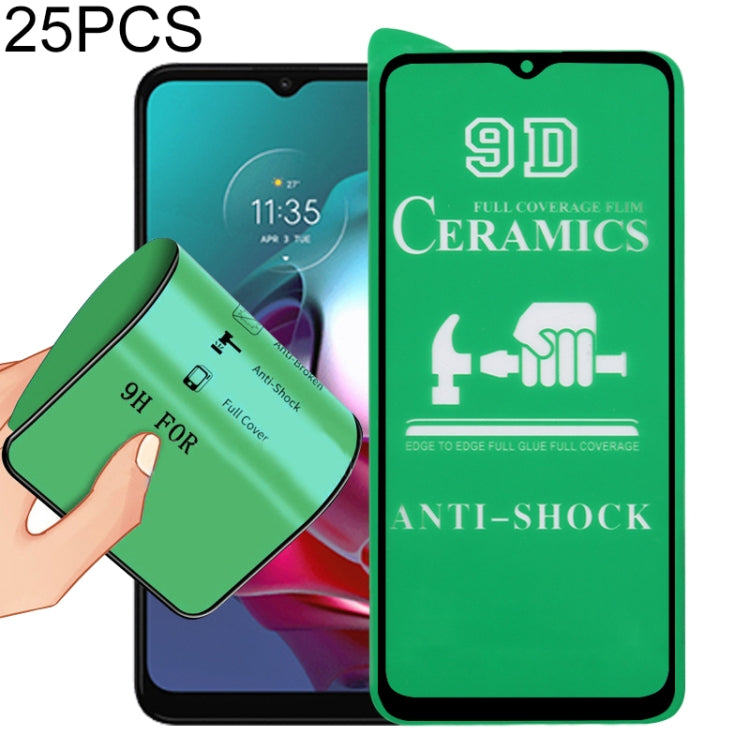For Motorola Moto G30 25 PCS 9D Full Screen Full Glue Ceramic Film