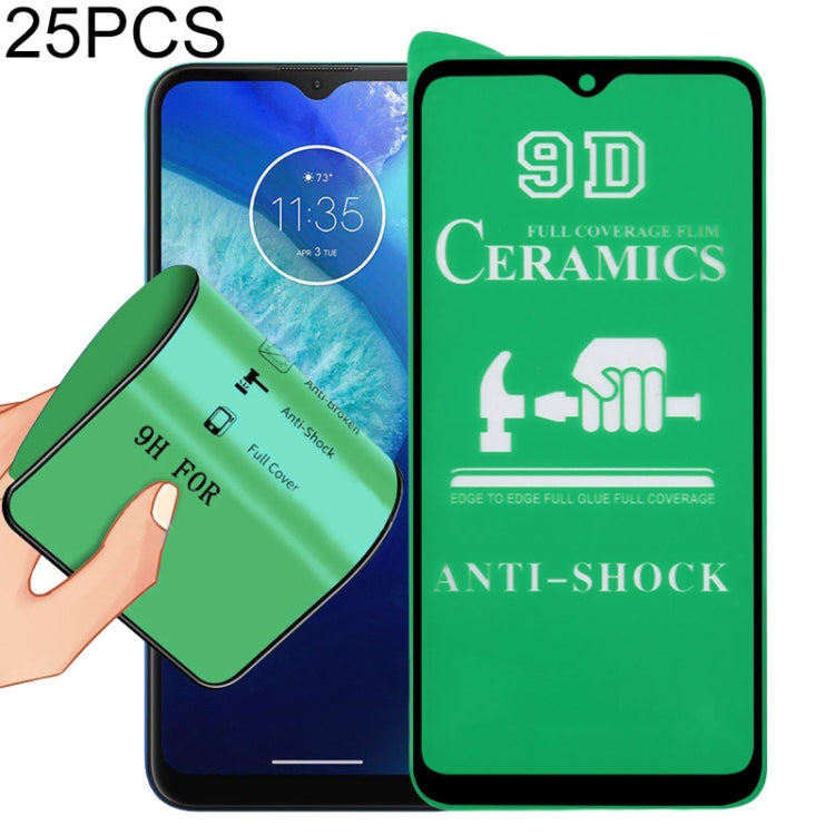 For Motorola Moto G8 Power Lite 25 PCS 9D Full Screen Full Glue Ceramic Film