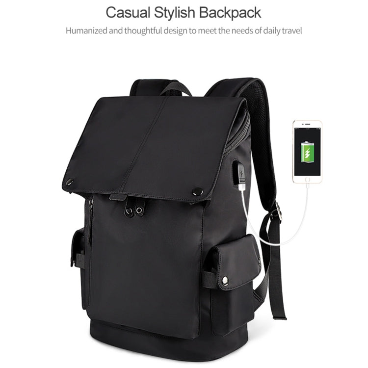 SJ02 13-15.6 inch Universal Large-capacity Laptop Backpack with USB Charging Port