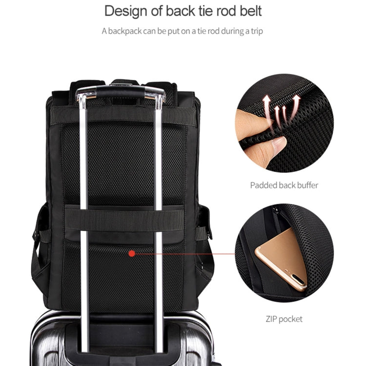 SJ02 13-15.6 inch Universal Large-capacity Laptop Backpack with USB Charging Port