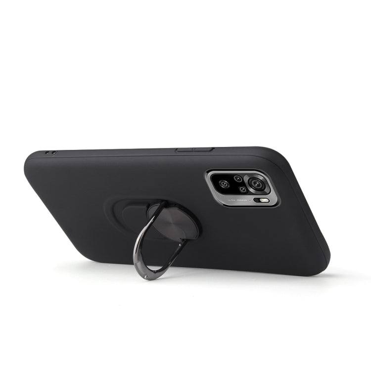 For Xiaomi Redmi Note 10 4G 360 Rotary Multifunctional Stent PC+TPU Case with Magnetic Invisible Holder