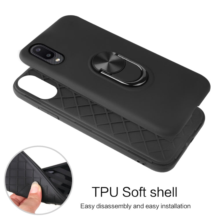 For Samsung Galaxy A02 360 Rotary Multifunctional Stent PC+TPU Case with Magnetic Invisible Holder