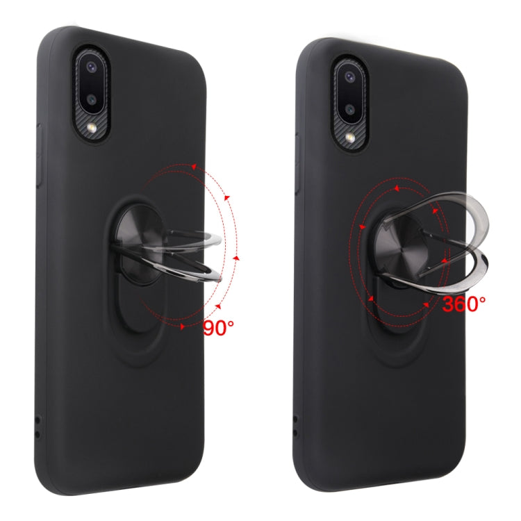 For Samsung Galaxy A02 360 Rotary Multifunctional Stent PC+TPU Case with Magnetic Invisible Holder