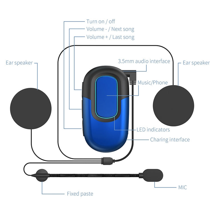 C35 Motorcycle Helmet Bluetooth Headset