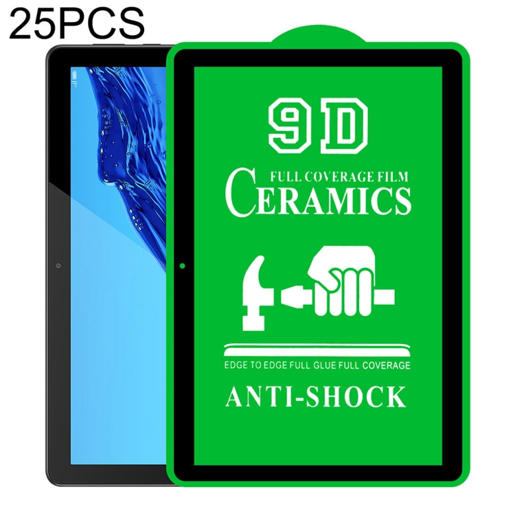 For Huawei MediaPad T5 10.1 inch 25 PCS 9D Full Screen Full Glue Ceramic Film