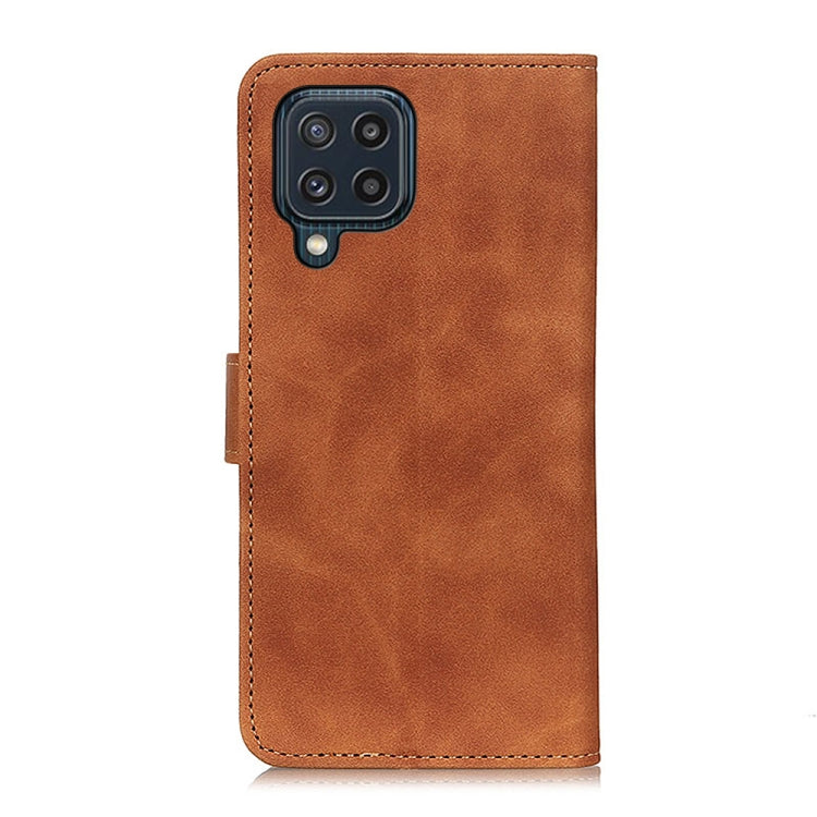 For Samsung Galaxy M32 KHAZNEH Retro Texture PU + TPU Horizontal Flip Leather Case with Holder & Card Slots & Wallet