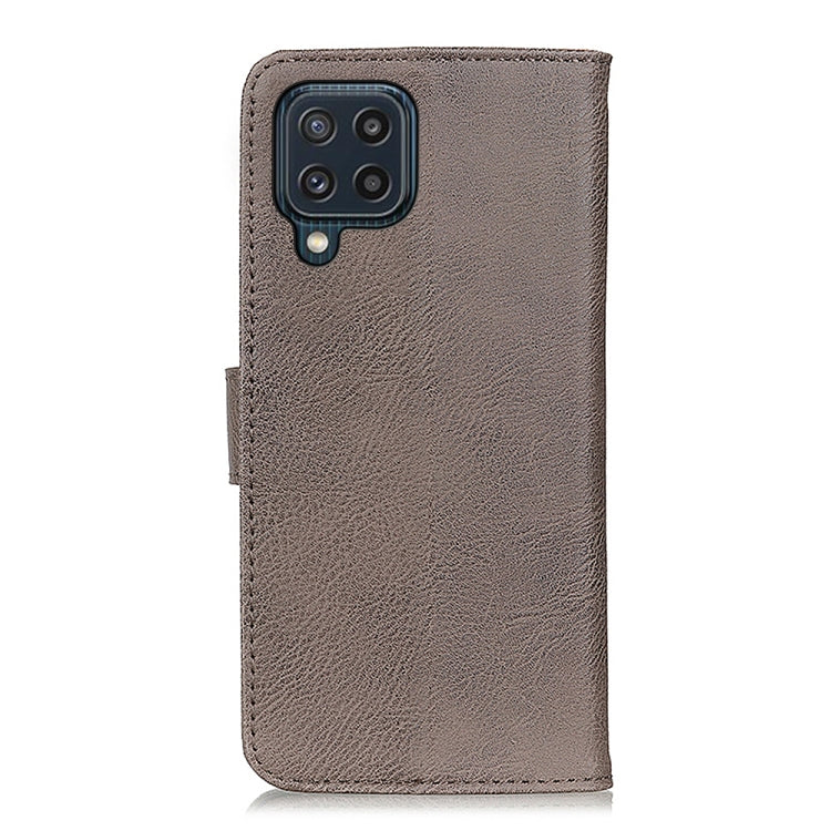 For Samsung Galaxy M32 KHAZNEH Cowhide Texture Horizontal Flip Leather Case with Holder & Card Slots & Wallet