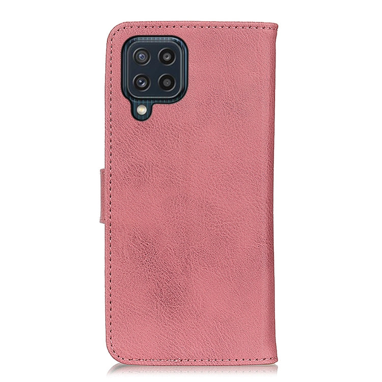 For Samsung Galaxy M32 KHAZNEH Cowhide Texture Horizontal Flip Leather Case with Holder & Card Slots & Wallet