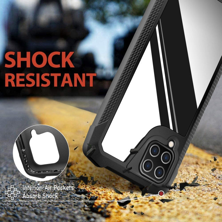 For Samsung Galaxy A12 5G Stainless Steel Metal PC Back Cover + TPU Heavy Duty Armor Shockproof Case