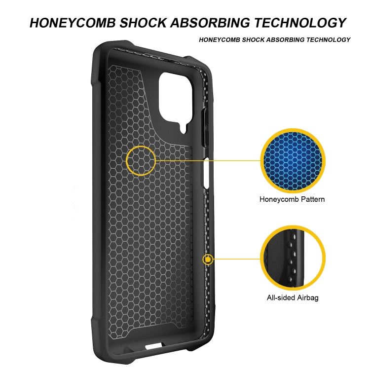 For Samsung Galaxy A12 5G Stainless Steel Metal PC Back Cover + TPU Heavy Duty Armor Shockproof Case