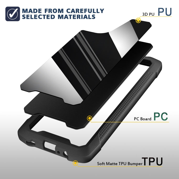 For Samsung Galaxy A12 5G Stainless Steel Metal PC Back Cover + TPU Heavy Duty Armor Shockproof Case