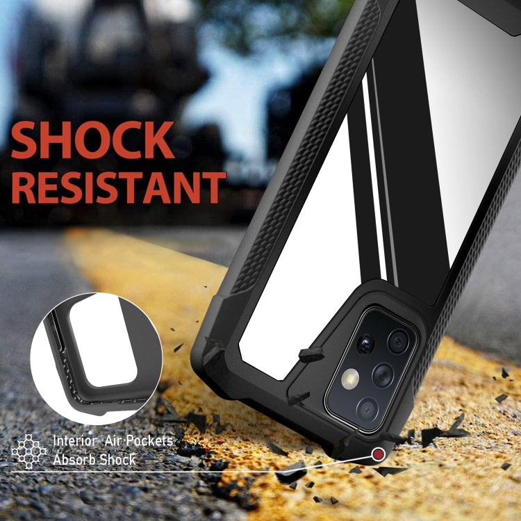 For Samsung Galaxy A72 5G / 4G Stainless Steel Metal PC Back Cover + TPU Heavy Duty Armor Shockproof Case