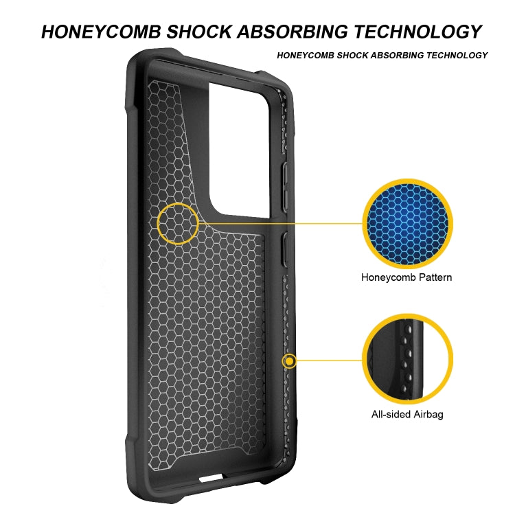 For Samsung Galaxy S21 Ultra 5G Stainless Steel Metal PC Back Cover + TPU Heavy Duty Armor Shockproof Case