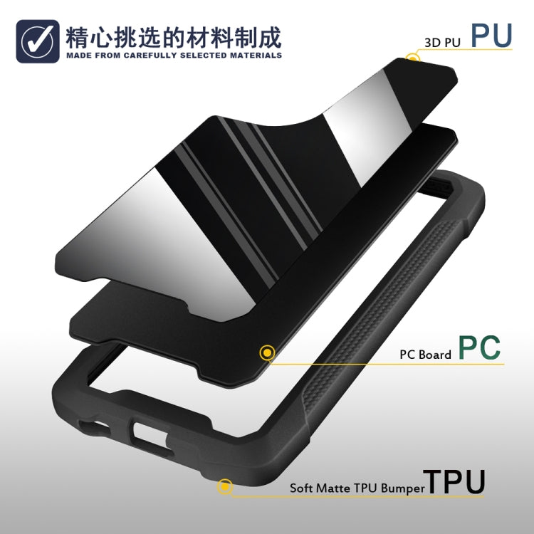 For Samsung Galaxy S21 FE Stainless Steel Metal PC Back Cover + TPU Heavy Duty Armor Shockproof Case