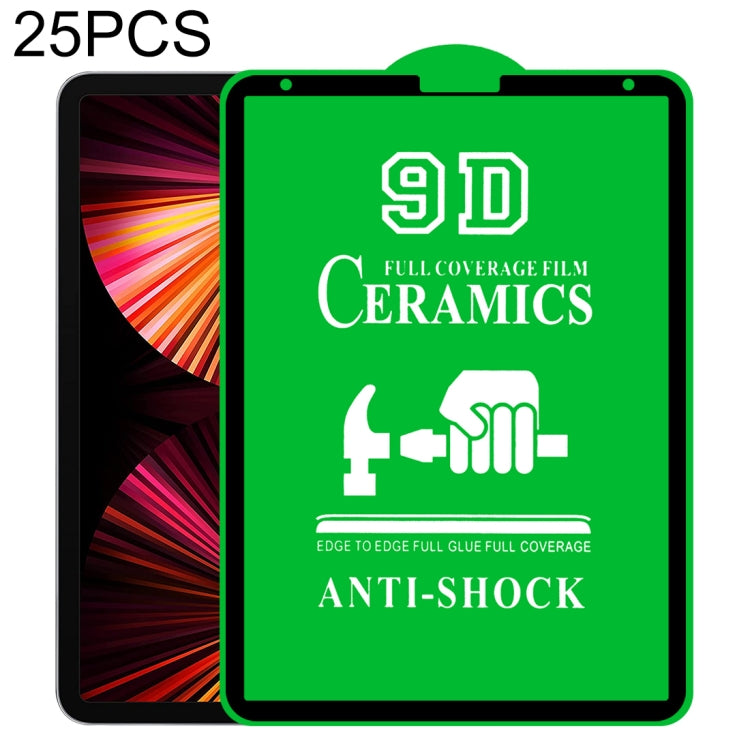 25 PCS 9D Full Screen Full Glue Ceramic Film For iPad Pro 11 2021
