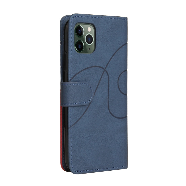 For iPhone 11 Pro Dual-color Splicing Horizontal Flip PU Leather Case with Holder & Card Slots & Wallet