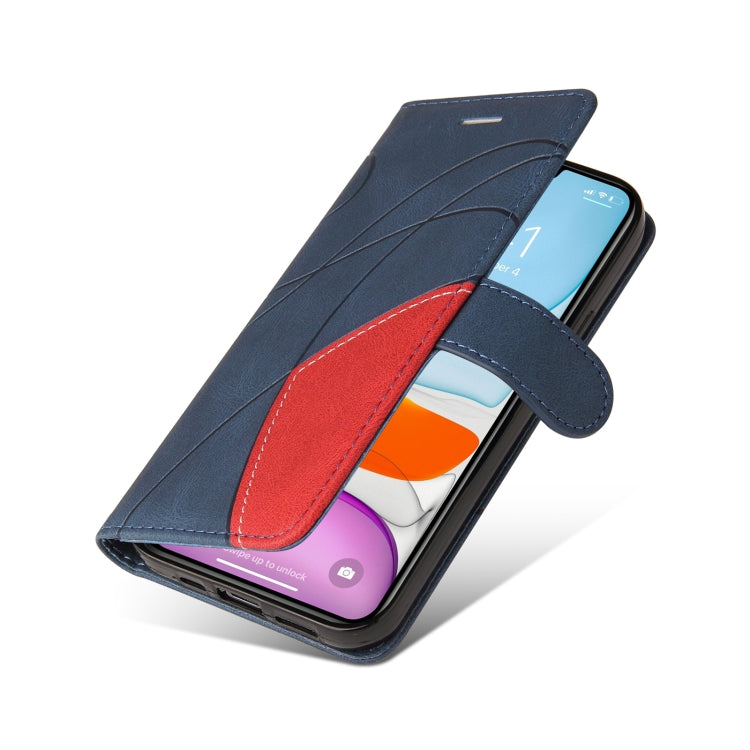 For iPhone 11 Pro Dual-color Splicing Horizontal Flip PU Leather Case with Holder & Card Slots & Wallet