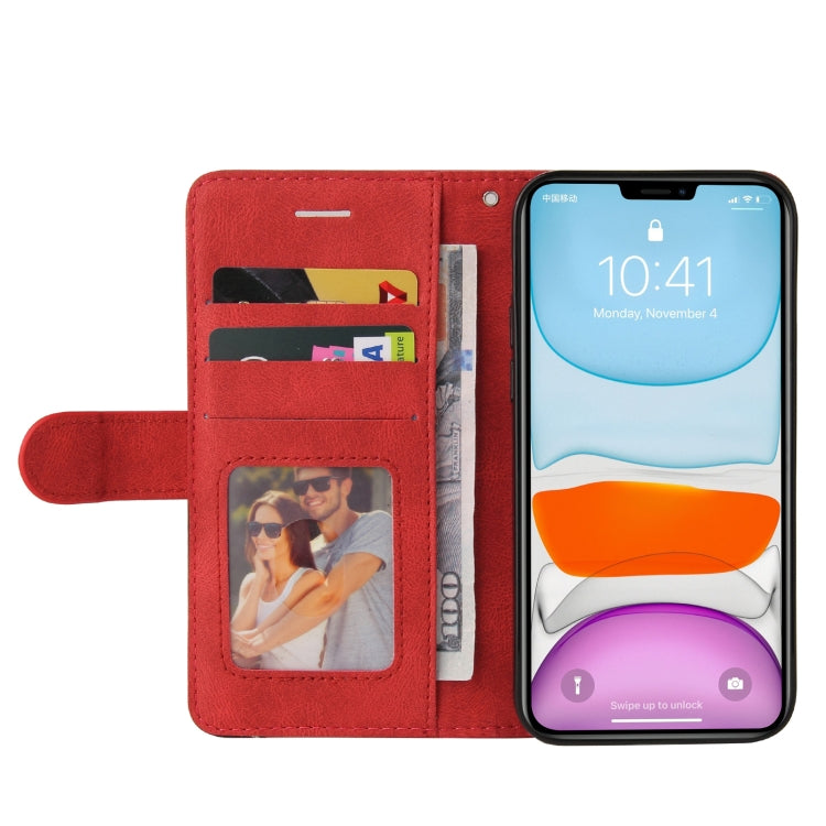For iPhone 11 Pro Dual-color Splicing Horizontal Flip PU Leather Case with Holder & Card Slots & Wallet