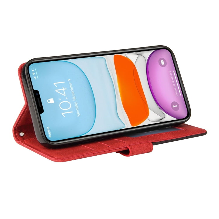 For iPhone 11 Pro Dual-color Splicing Horizontal Flip PU Leather Case with Holder & Card Slots & Wallet
