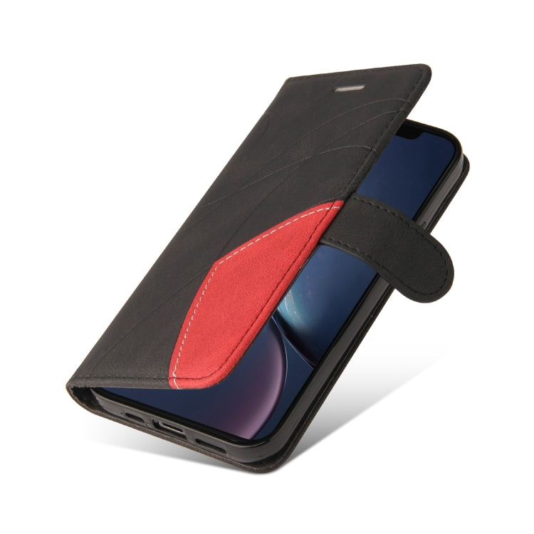 For iPhone 11 Dual-color Splicing Horizontal Flip PU Leather Case with Holder & Card Slots & Wallet