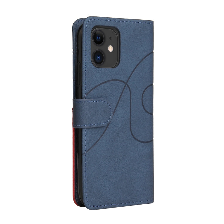 For iPhone 11 Dual-color Splicing Horizontal Flip PU Leather Case with Holder & Card Slots & Wallet