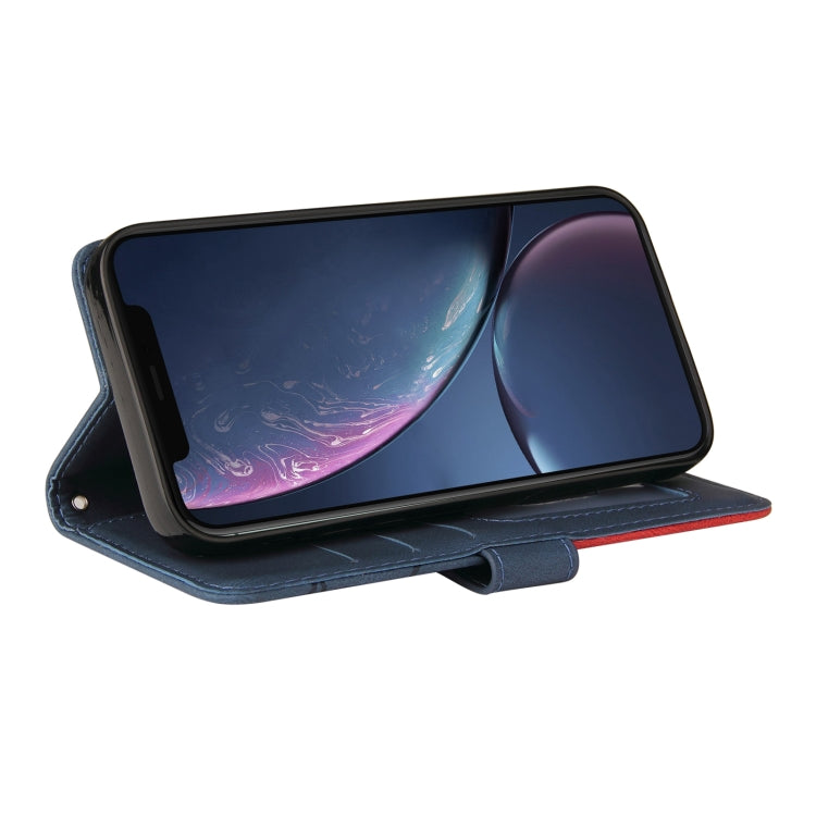 For iPhone 11 Dual-color Splicing Horizontal Flip PU Leather Case with Holder & Card Slots & Wallet