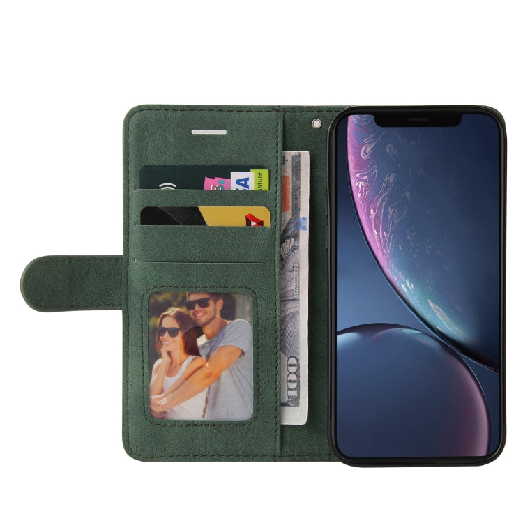 For iPhone 11 Dual-color Splicing Horizontal Flip PU Leather Case with Holder & Card Slots & Wallet