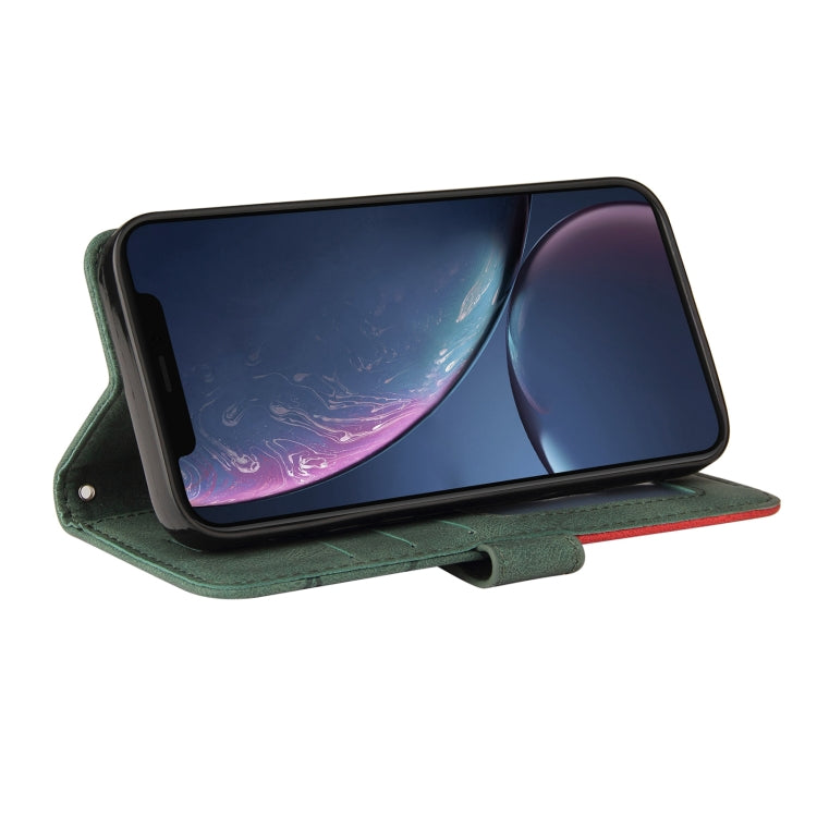 For iPhone 11 Dual-color Splicing Horizontal Flip PU Leather Case with Holder & Card Slots & Wallet