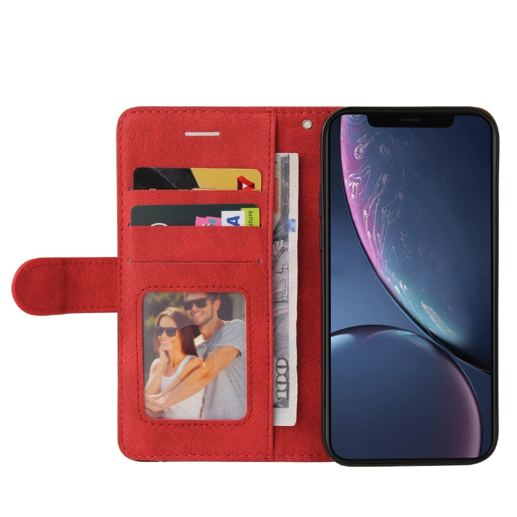 For iPhone 11 Dual-color Splicing Horizontal Flip PU Leather Case with Holder & Card Slots & Wallet