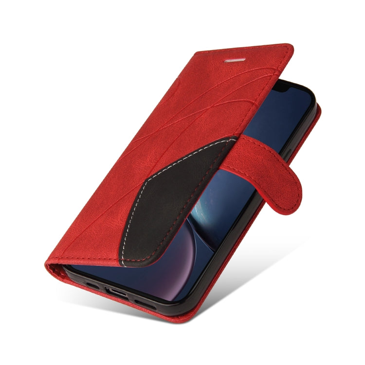 For iPhone 11 Dual-color Splicing Horizontal Flip PU Leather Case with Holder & Card Slots & Wallet